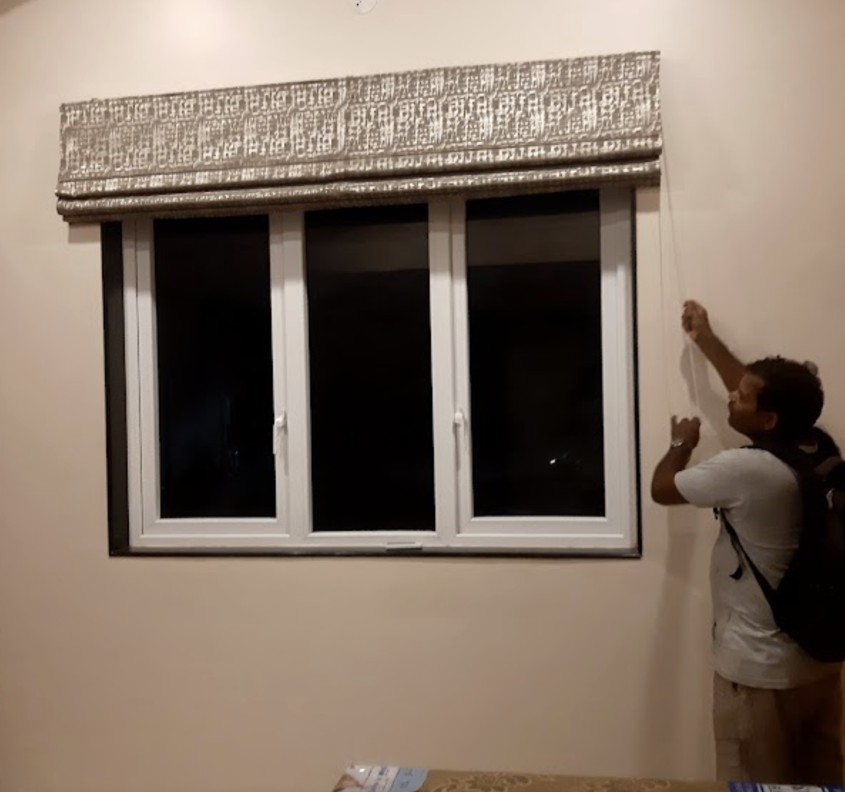Roman Blinds with Patterned Fabric