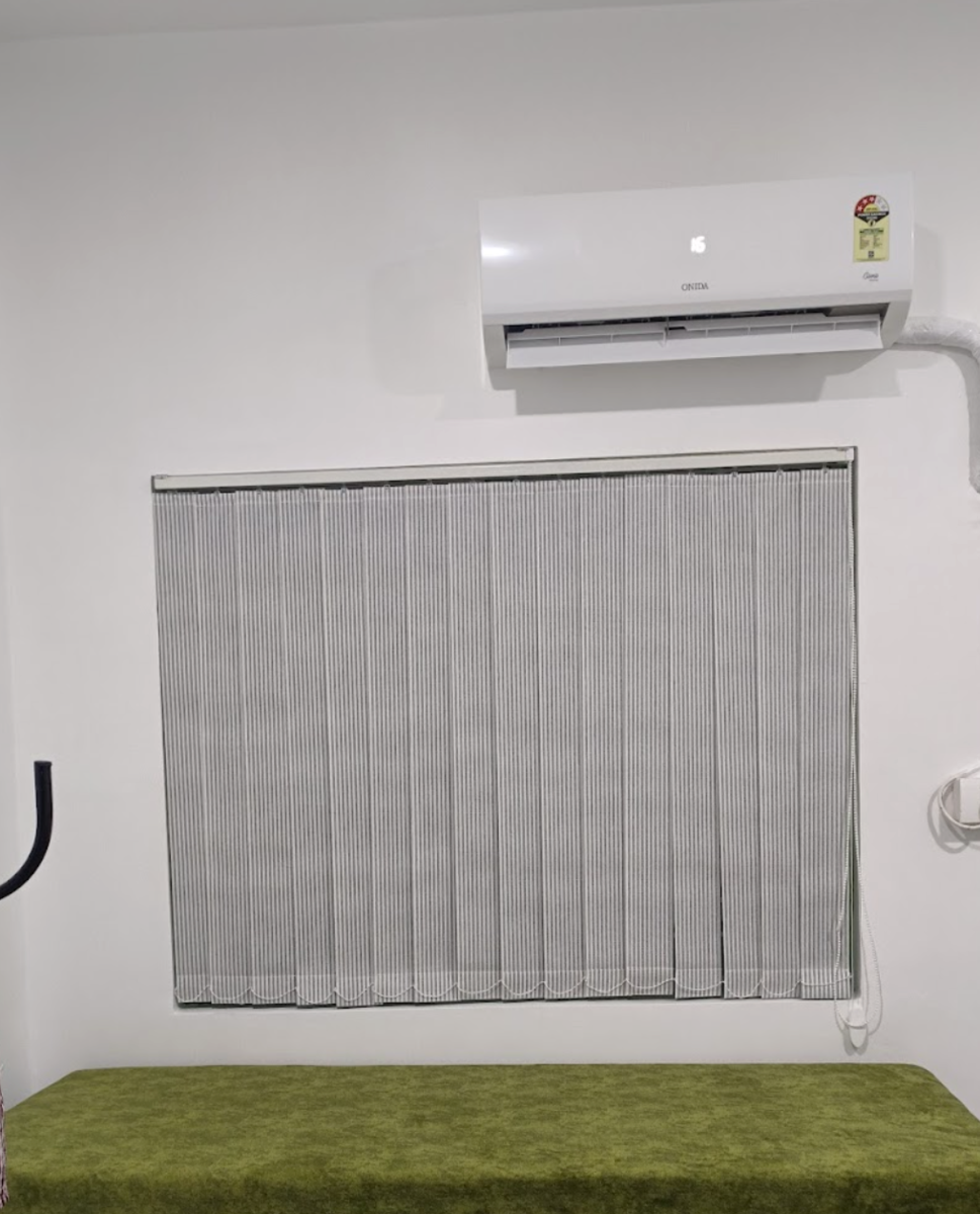 Vertical Blinds in Soft Grey