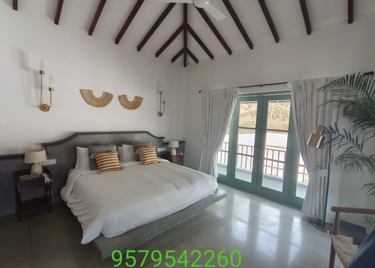 Platform Bed With Green Doors