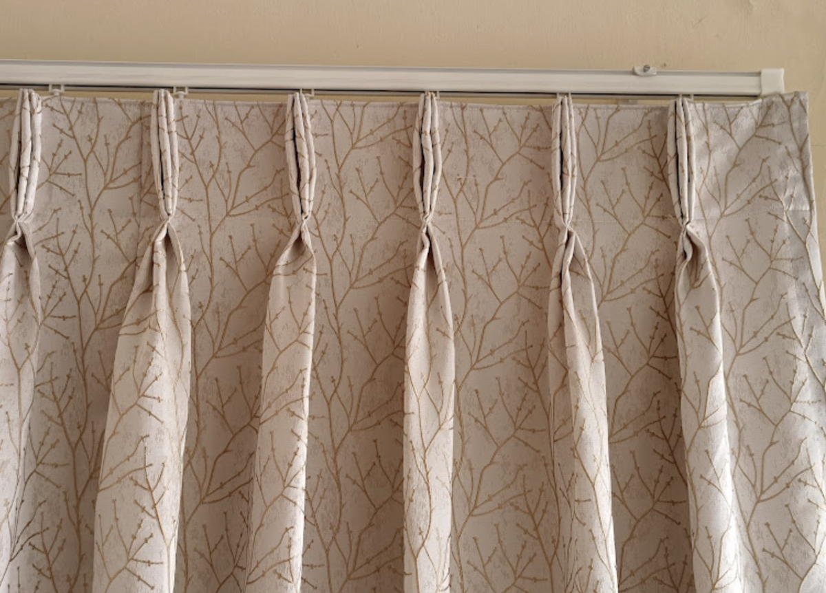 Branch Patterned Pinch Pleat Curtains