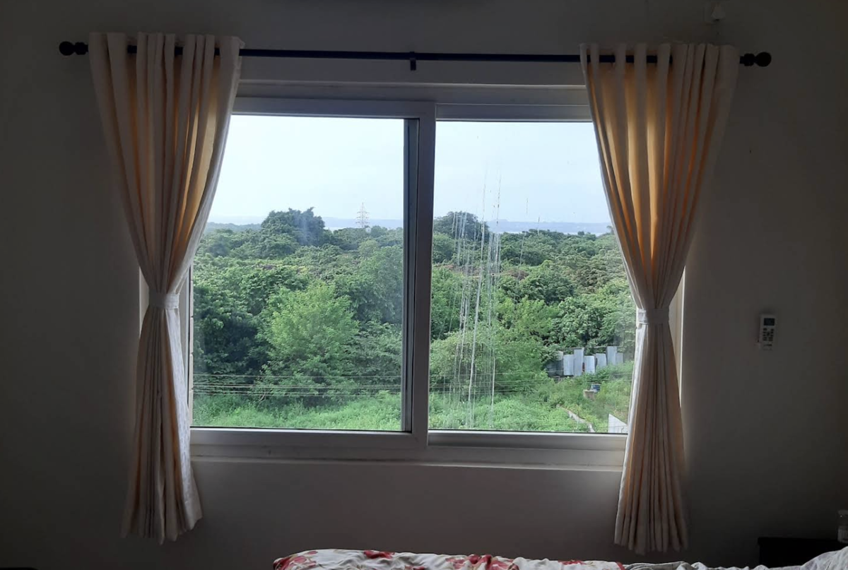Solid Cream Pinch Pleat Curtains