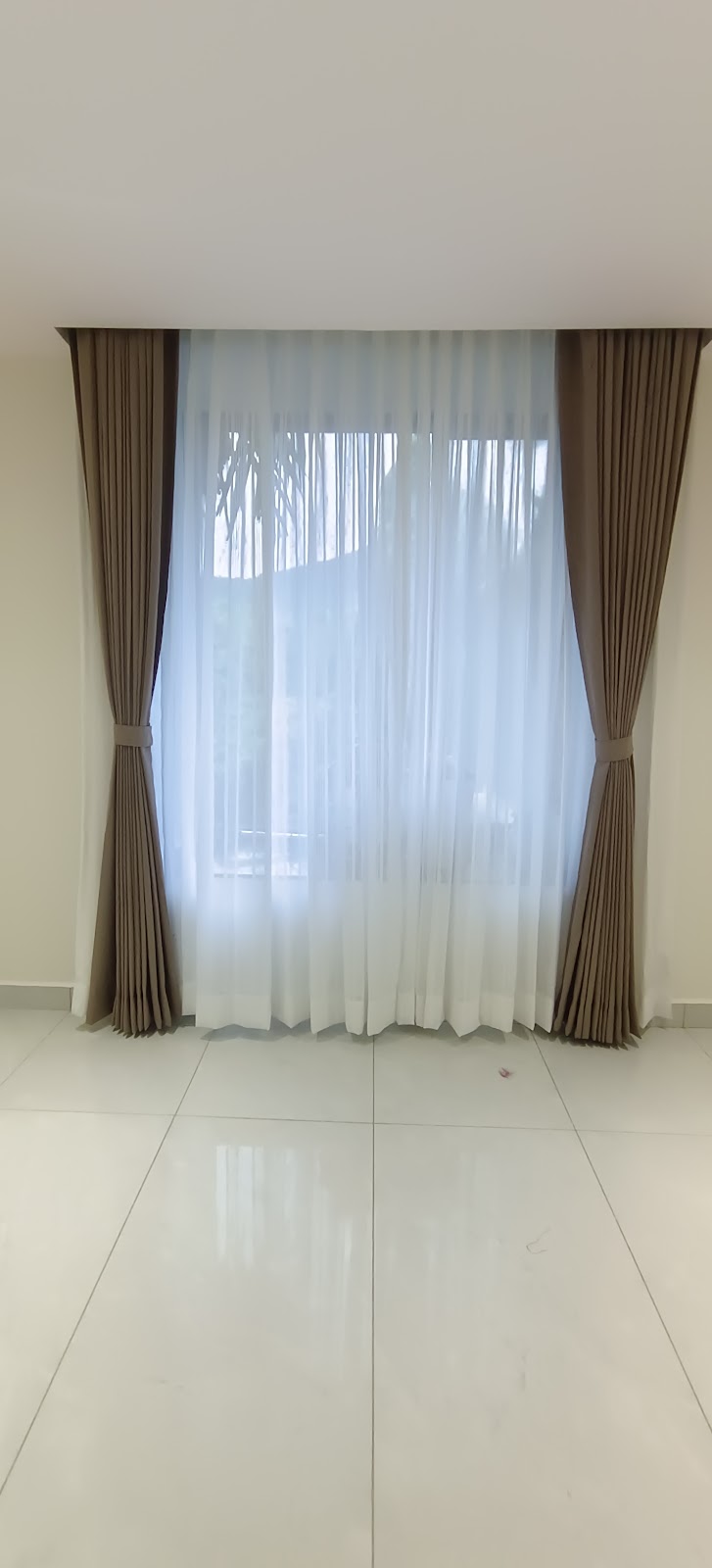 White Sheers With Brown Drapes