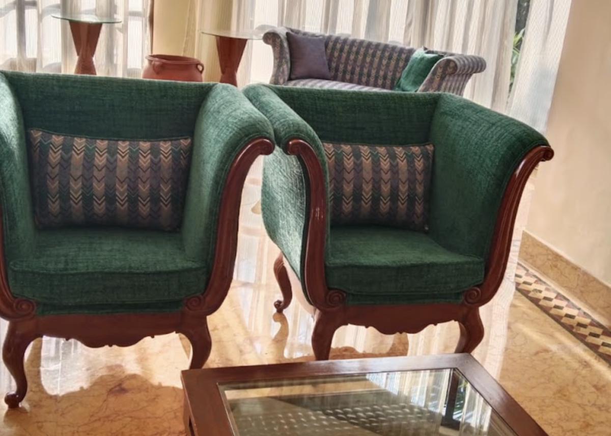 Emerald Green Fabric Armchairs