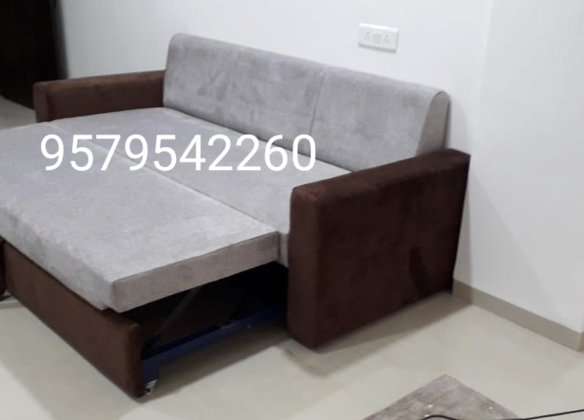 Grey and Brown Sofa Bed