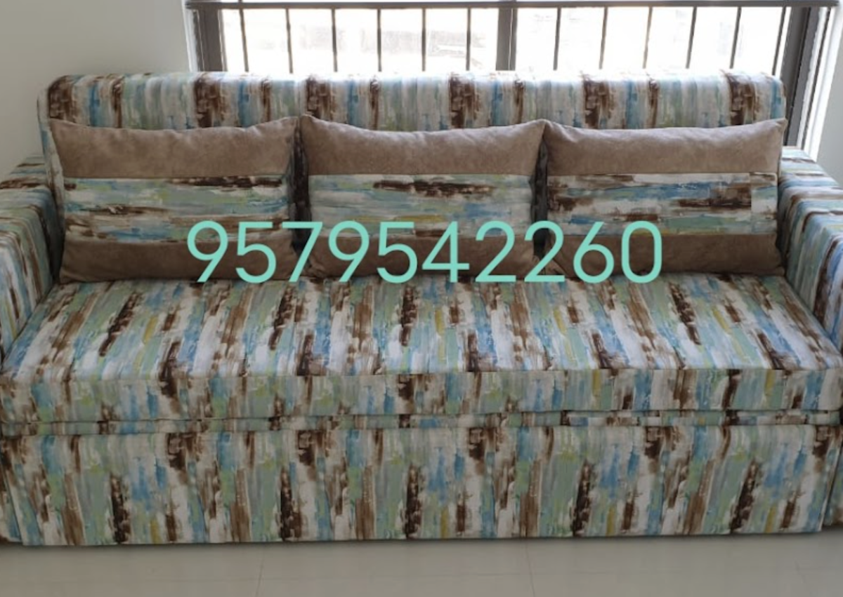 Multicolour Printed Sofa Bed