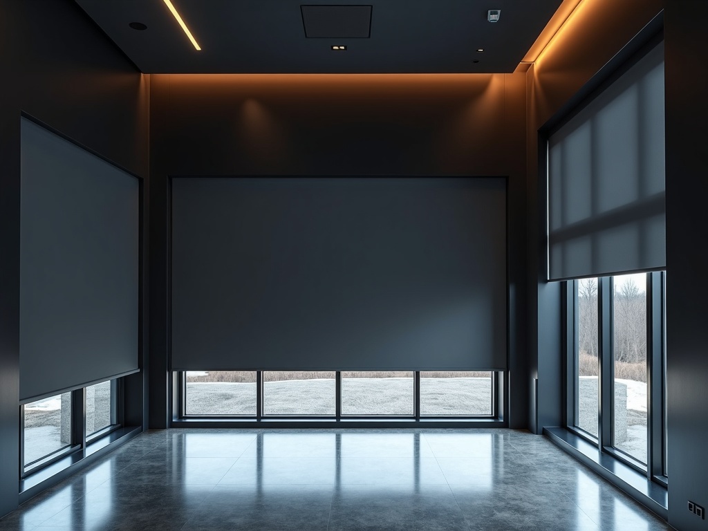 Blackout Curtains in Executive Office