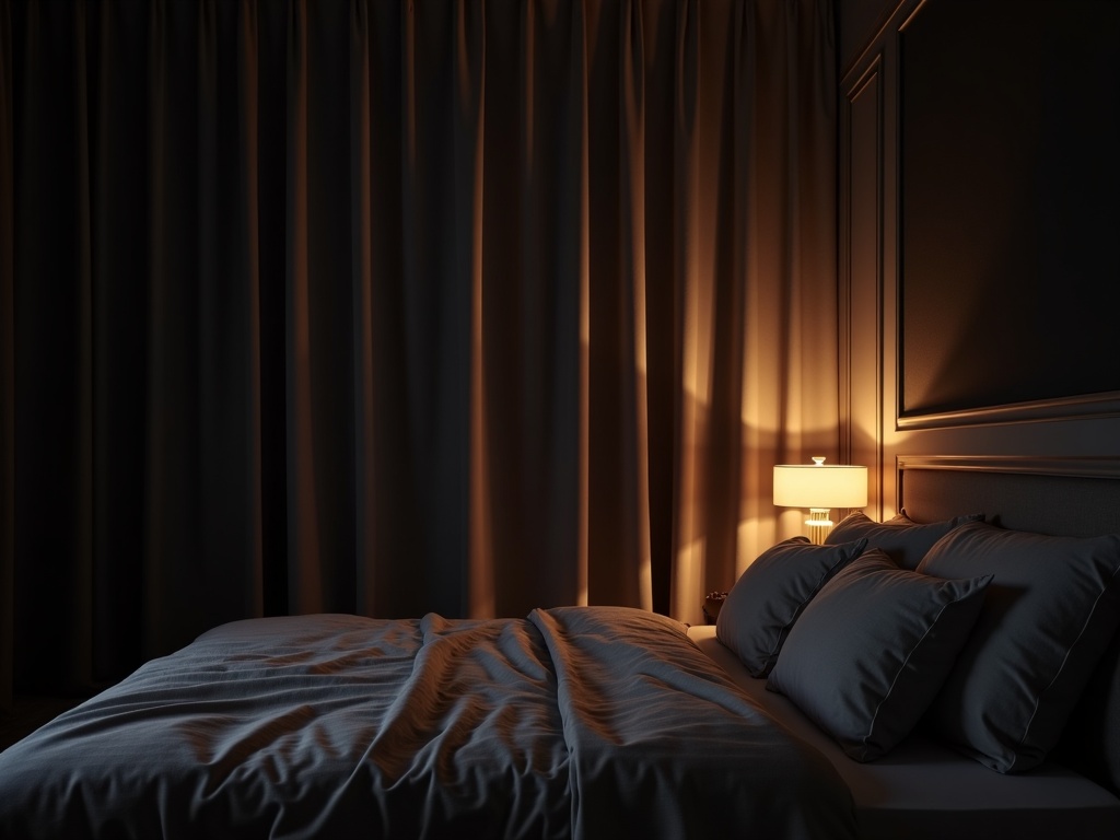 Blackout Curtains in Master Bedroom