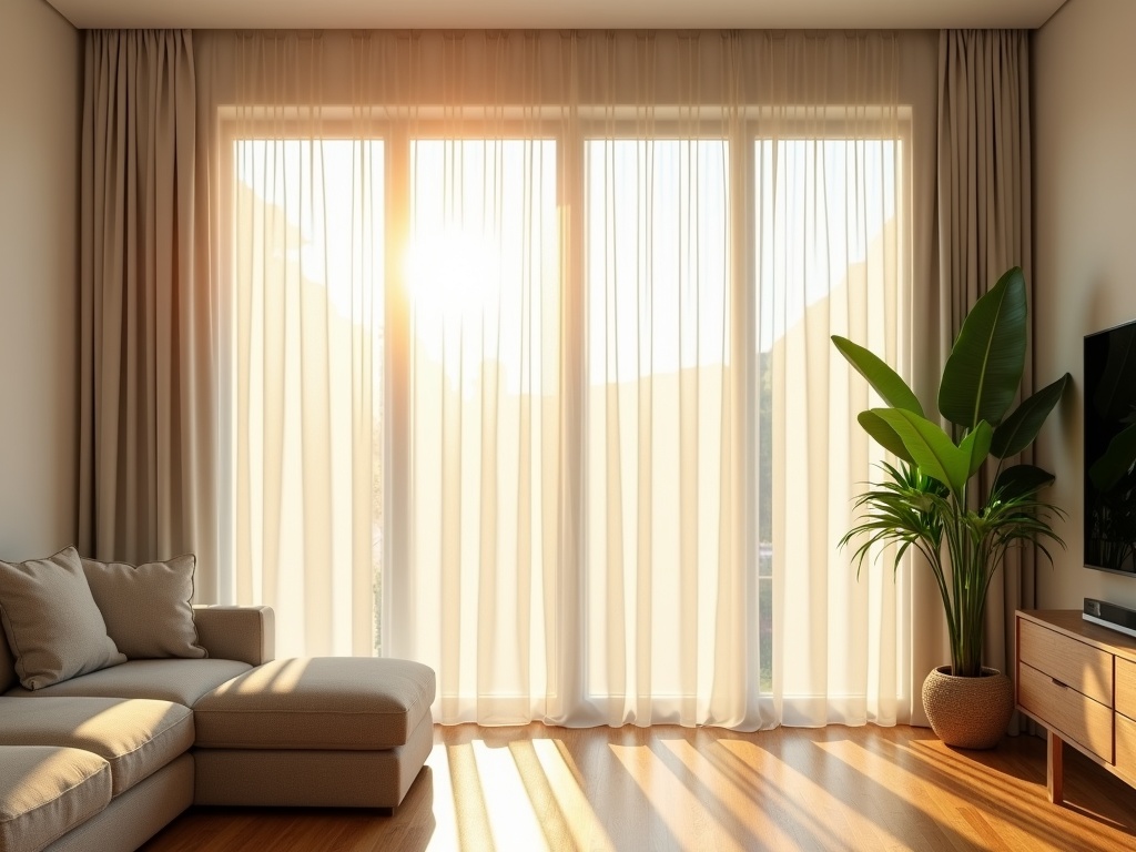 Sheer Curtains in Living Room